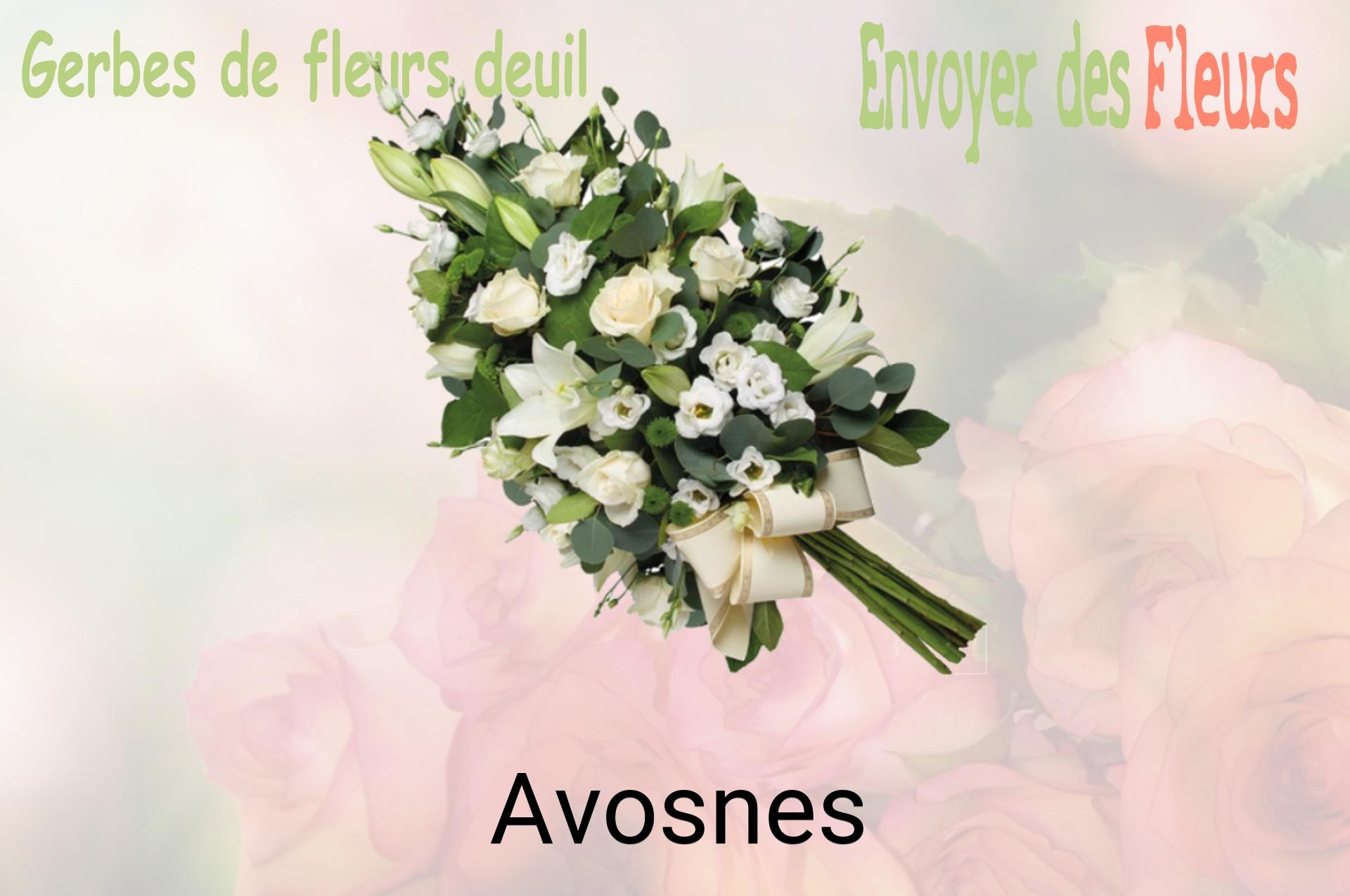 Gerbe de fleurs de deuil livrée à Avosnes